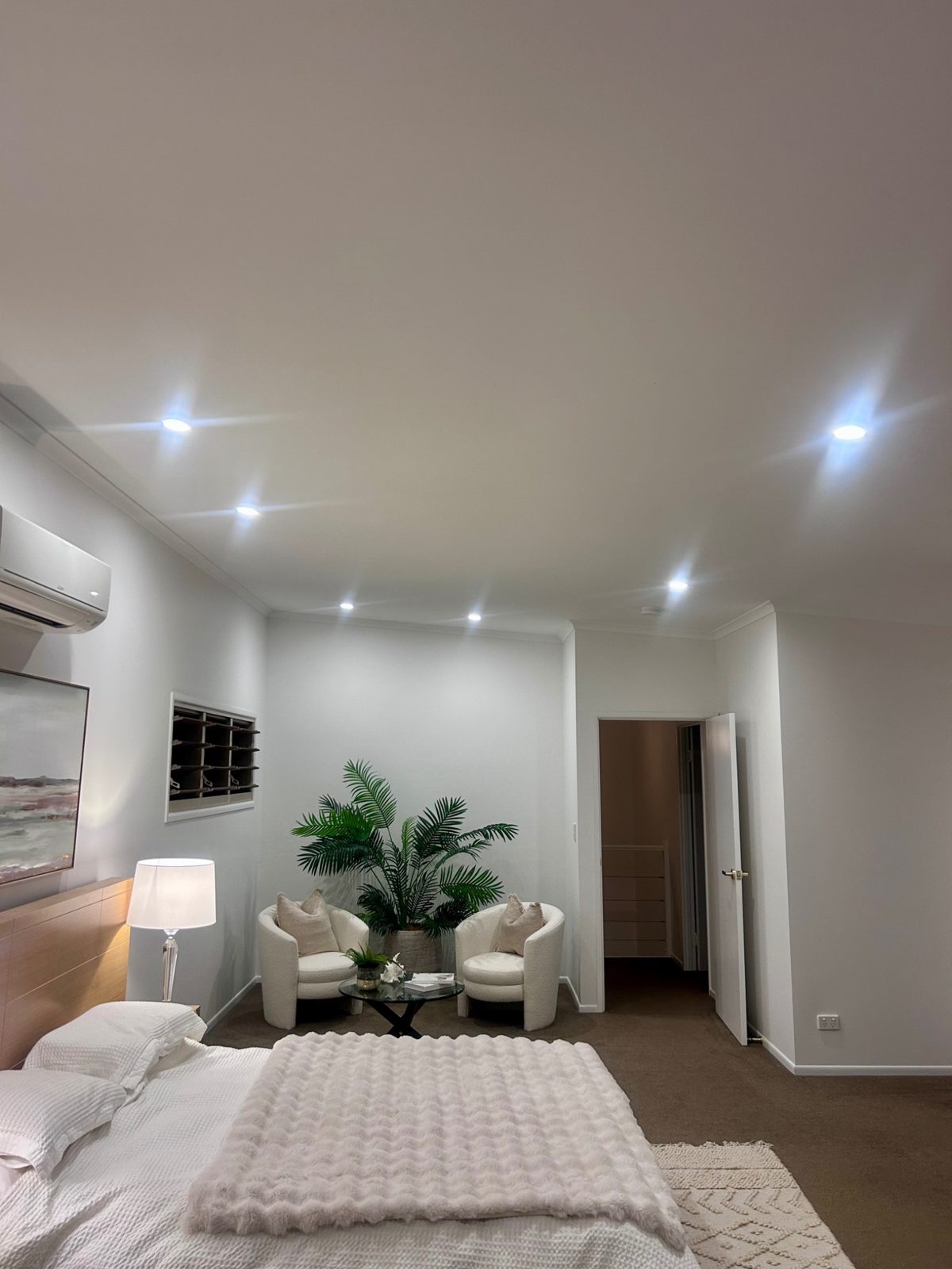 Bedroom downlighting
